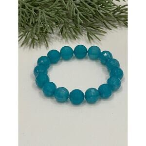 Stretchy Aqua Blue Bracelet
